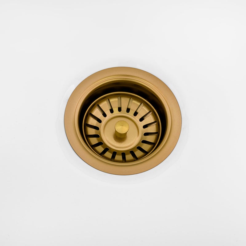 Ruvati Kitchen Sink Strainer Drain Assembly - Satin Matte Gold Stainless Steel - RVA1022GG - Image 2